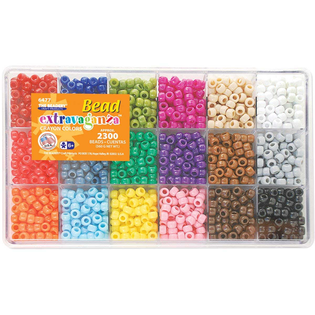 Beadery Plastic Extravaganza Bead Box Kit 19.75 oz Crayon