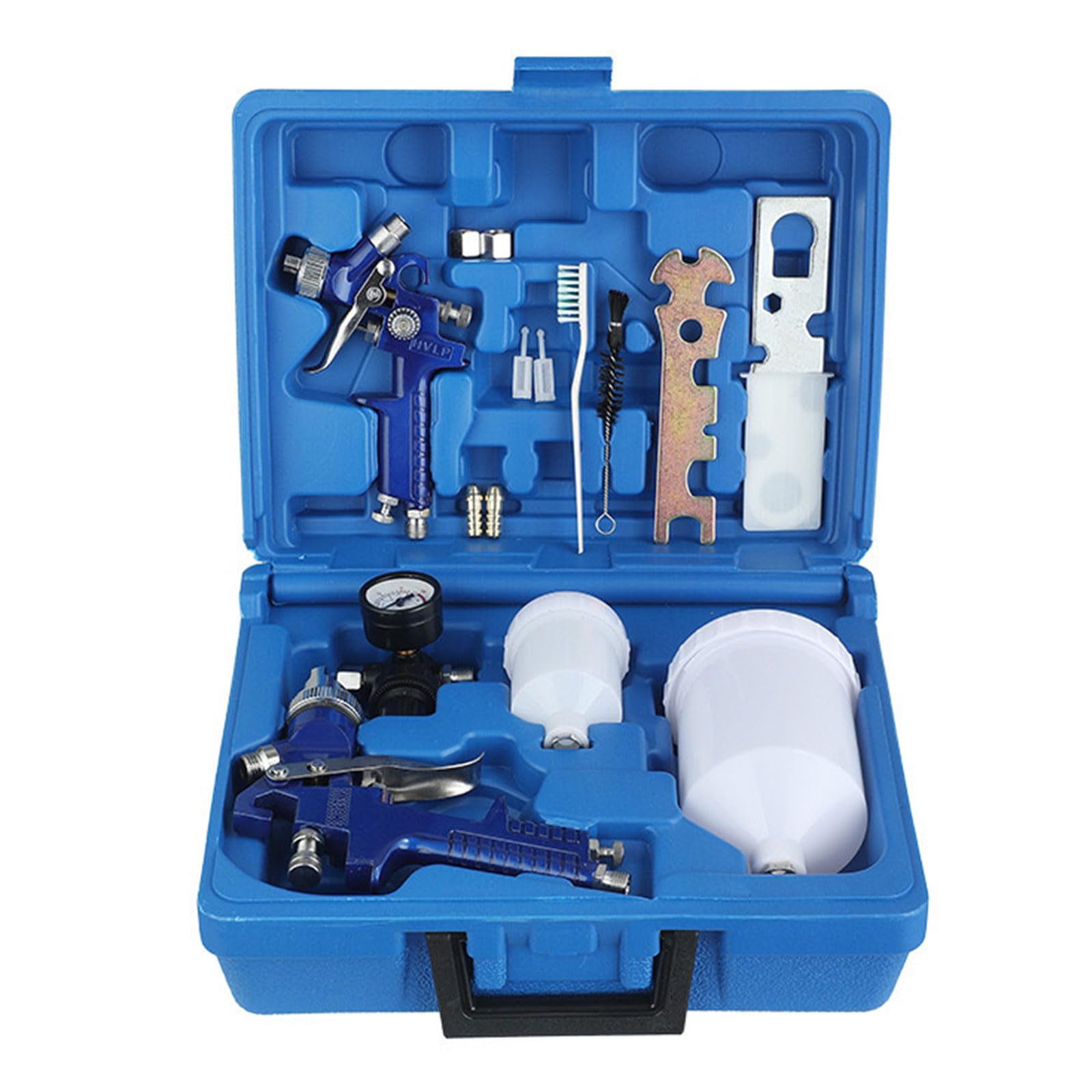 Fromceo Blue Ergonomic Painting Tool Collection Includes 1.4Mm And 1.0Mm Nozzles For Various Coating Needs Paint Sprinkle Set