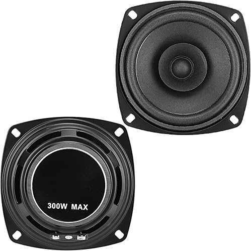Miniatura 5 de Fydun Altavoces de coche 4in 300 W 12 V estéreo audio audio HiFi auto coaxial altavoz altavoces de goma