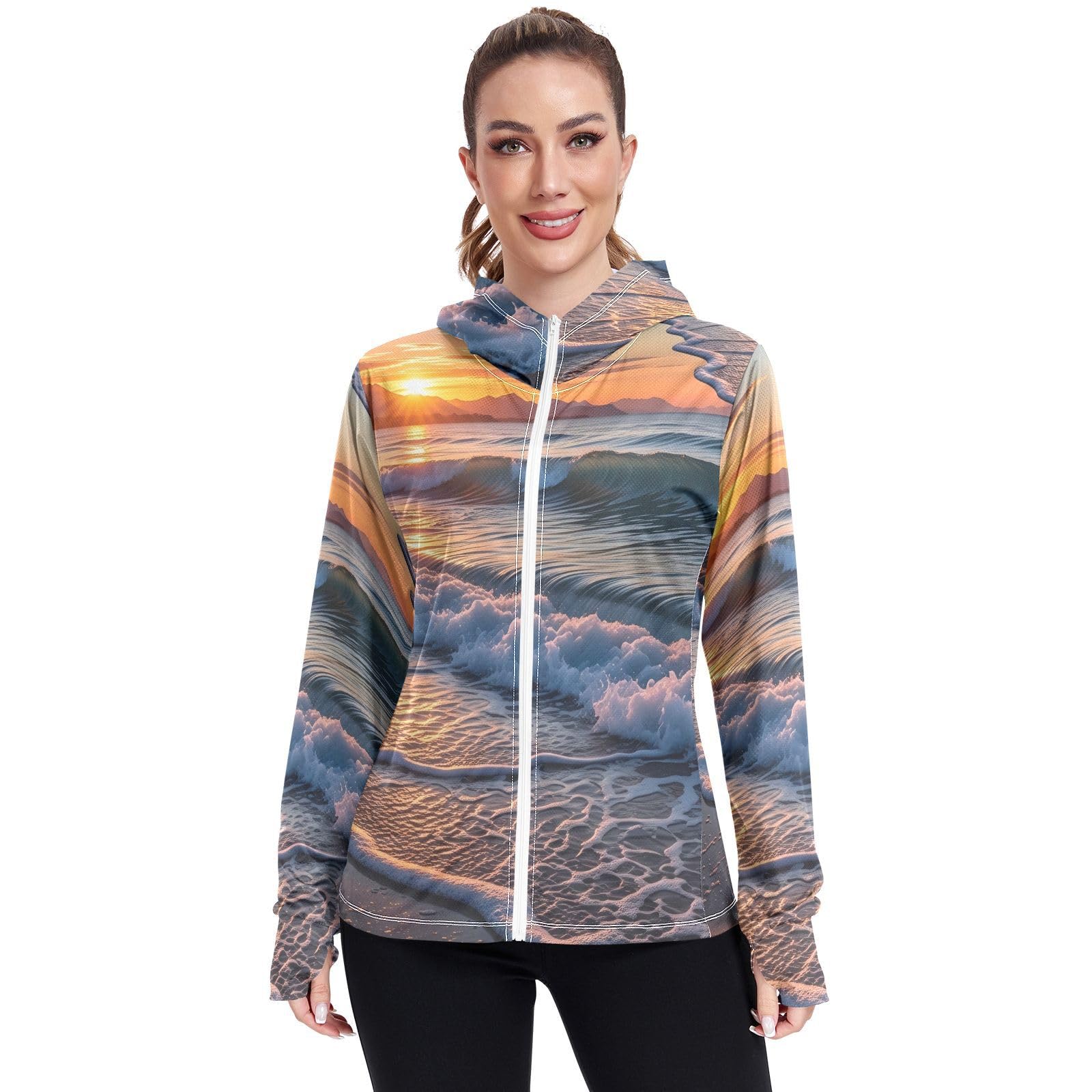 Camisas de protección solar de mujer para evitar quemaduras entrenando 7