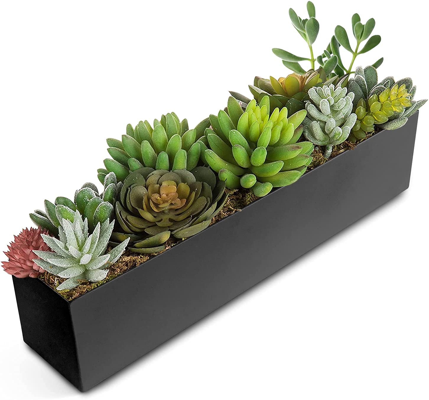 Bukhari Enterprises Rectangular Planter Pot, Planter Box For Table Or Window Sill Planters Indoor, Rectangular Galvanized Metal Long Planter (Black) 16Inch (B09GDSSQ5R) Amazon Price History, Amazon Price Tracker