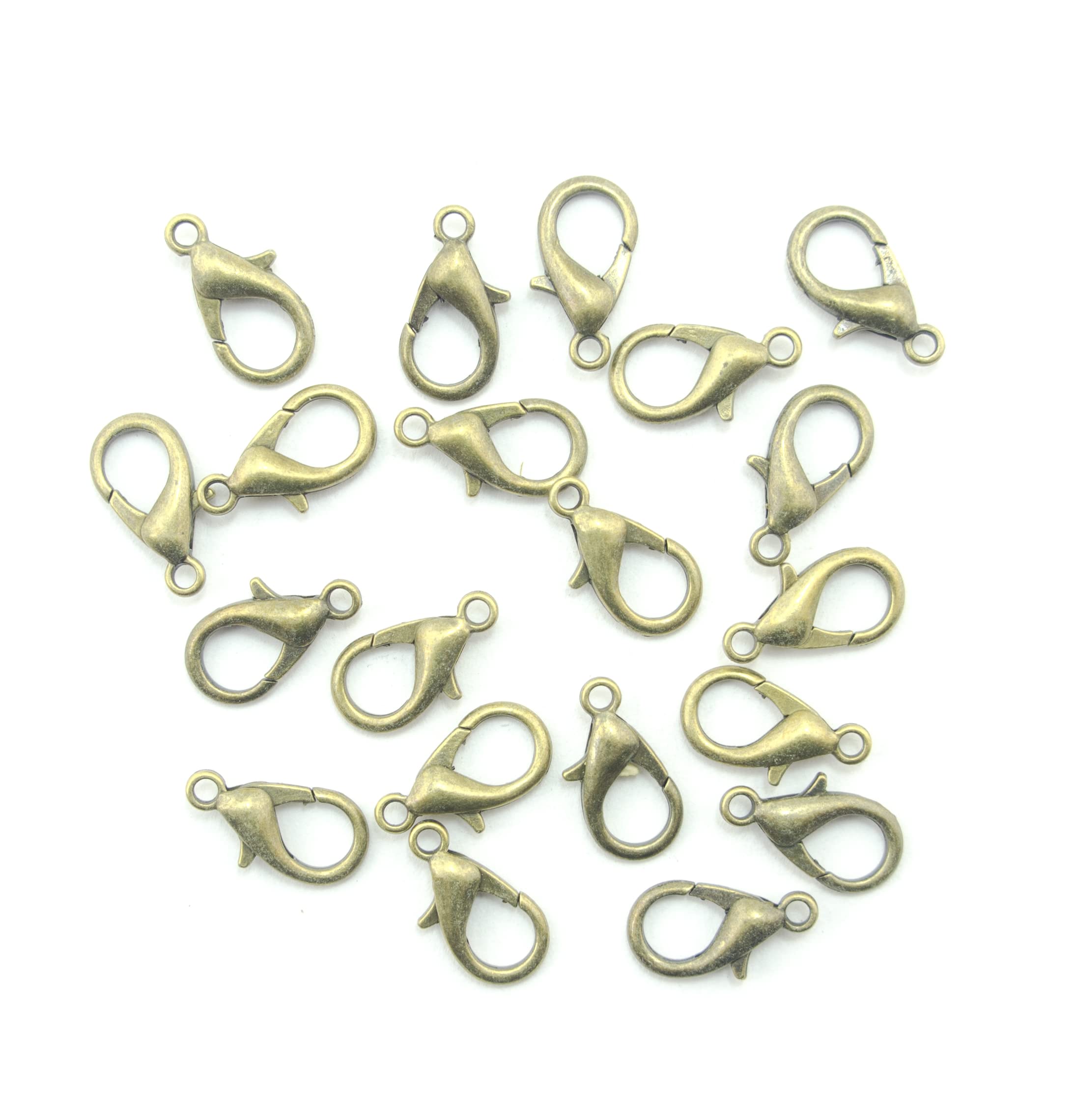 HAND® Pack of 20 Bronze-Tone Lobster Claw Clasps for Craft, Garment & Accessory Making - 18 mm