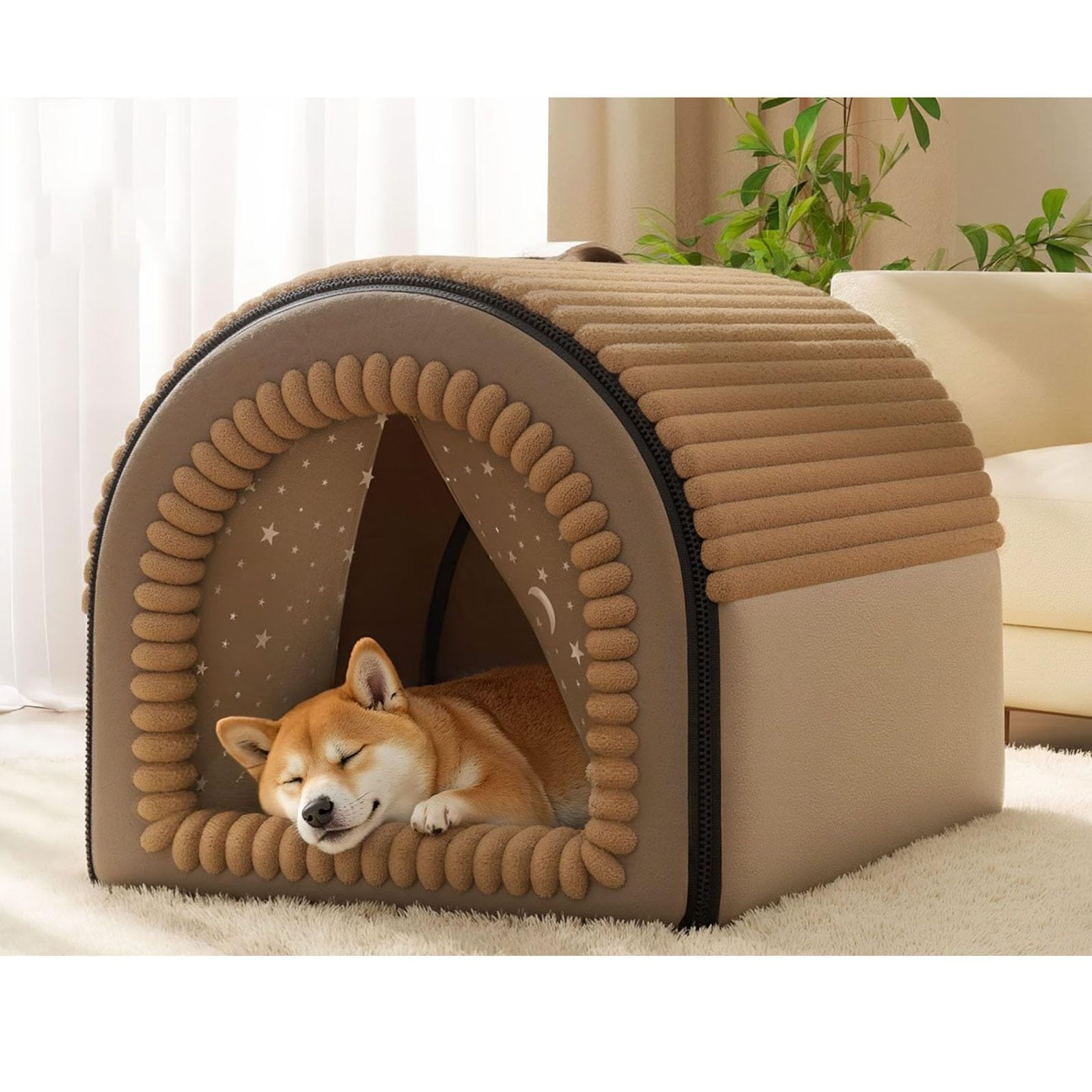 Amazon | 大型犬 ペットハウス 两形态 ペットドーム型 犬 猫 小/中