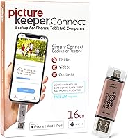 Vista 14 de Picture Keeper Connect para iPhone, Android, USB-C, PC y Mac - 64GB USB Backup para Fotos, Videos, Contactos, Unidad Flash de Memoria de Respaldo