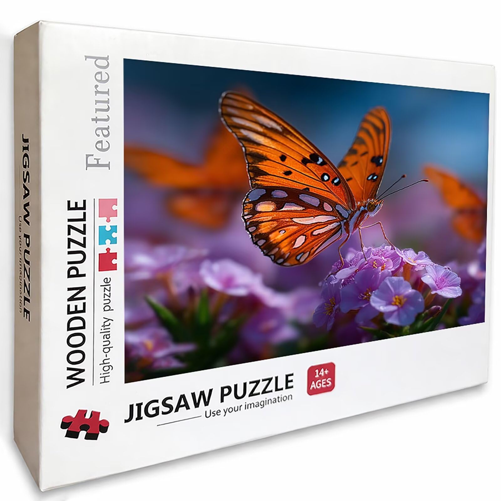 Puzzle Sztuka z pudełkiem kwiat, motyl puzzle drewniane 5000 sztuk dorośli 156 x 105 cm, zajęcia rozrywkowe o wysokim stopniu trudności, klasyczna gra DIY, układanka dla całej rodziny, prezent, 1-7032