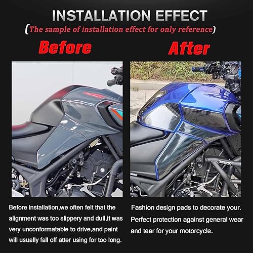 Miniatura 4 de Protector de tanque de fibra de carbono para motocicleta, compatible con YA-MA-HA MT03 MT-03 MT 03 MT25 MT-25 MT 25 2020 2021 2022