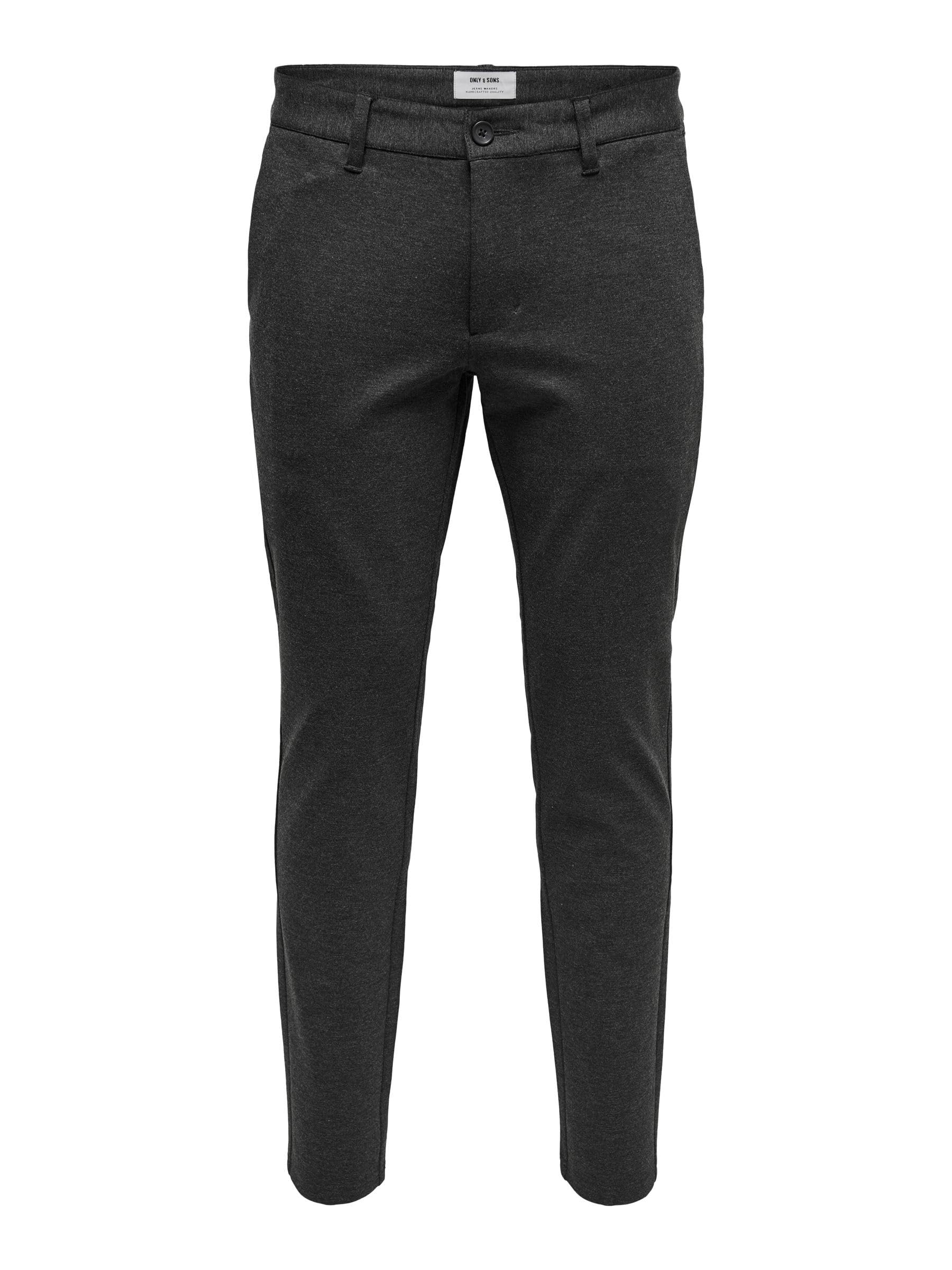 Only & Sons Herren Onsmark Slim Gw 0209 Pant Noos Dark Grey Melange 34W/34L