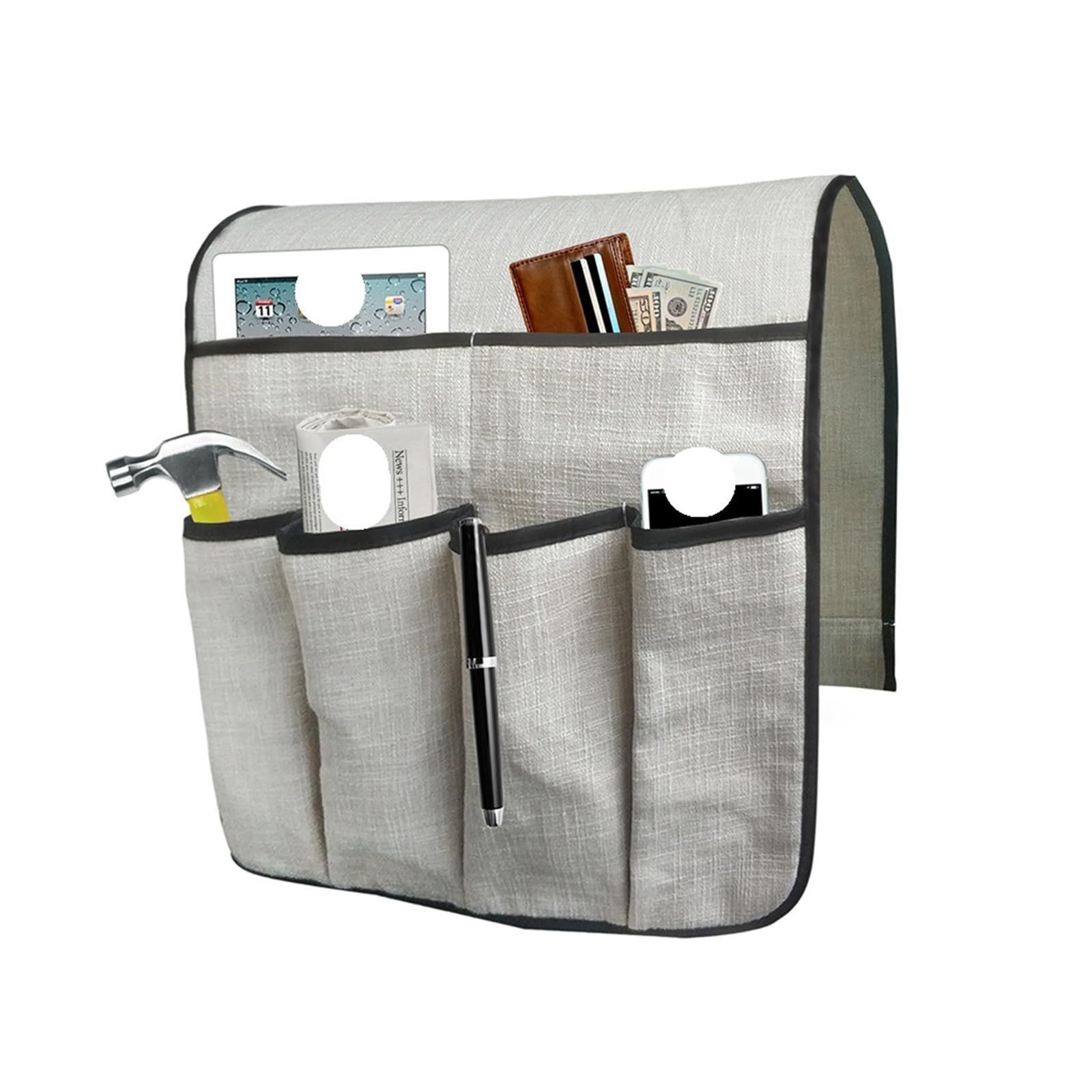 Bolsa for reposabrazos de sofá, Soporte for Mando a Distancia, sillón, Bolsillo, Organizador for reposabrazos para Sofá，Sillón(Beige)