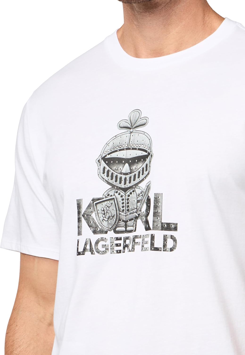 KARL LAGERFELD Men's Crewneck Short Sleeve Graphic Design Relaxed Fit T-Shirt - Image 3
