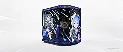 Hyte Y70 Hoshimachi Suisei Oficial Licenciado - Torre Média ATX Gaming PC Desktop Case - Vidro Temperado Panorâmico - Câmara Dupla - Chassi de Alto Fluxo de Ar - Cabo Riser PCIE 4.0 incluído - Azul