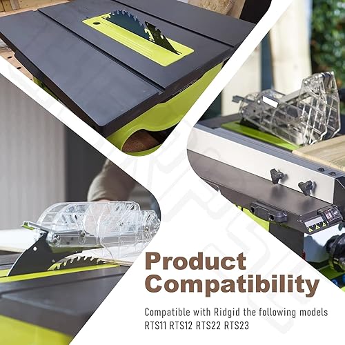 Miniatura 7 de 089240015076 N409059 - Cuchillo de sierra de mesa para sierra de mesa compatible con Ridgid RTS11 RTS12 RTS22 RTS23 Sierra de mesa - Negro