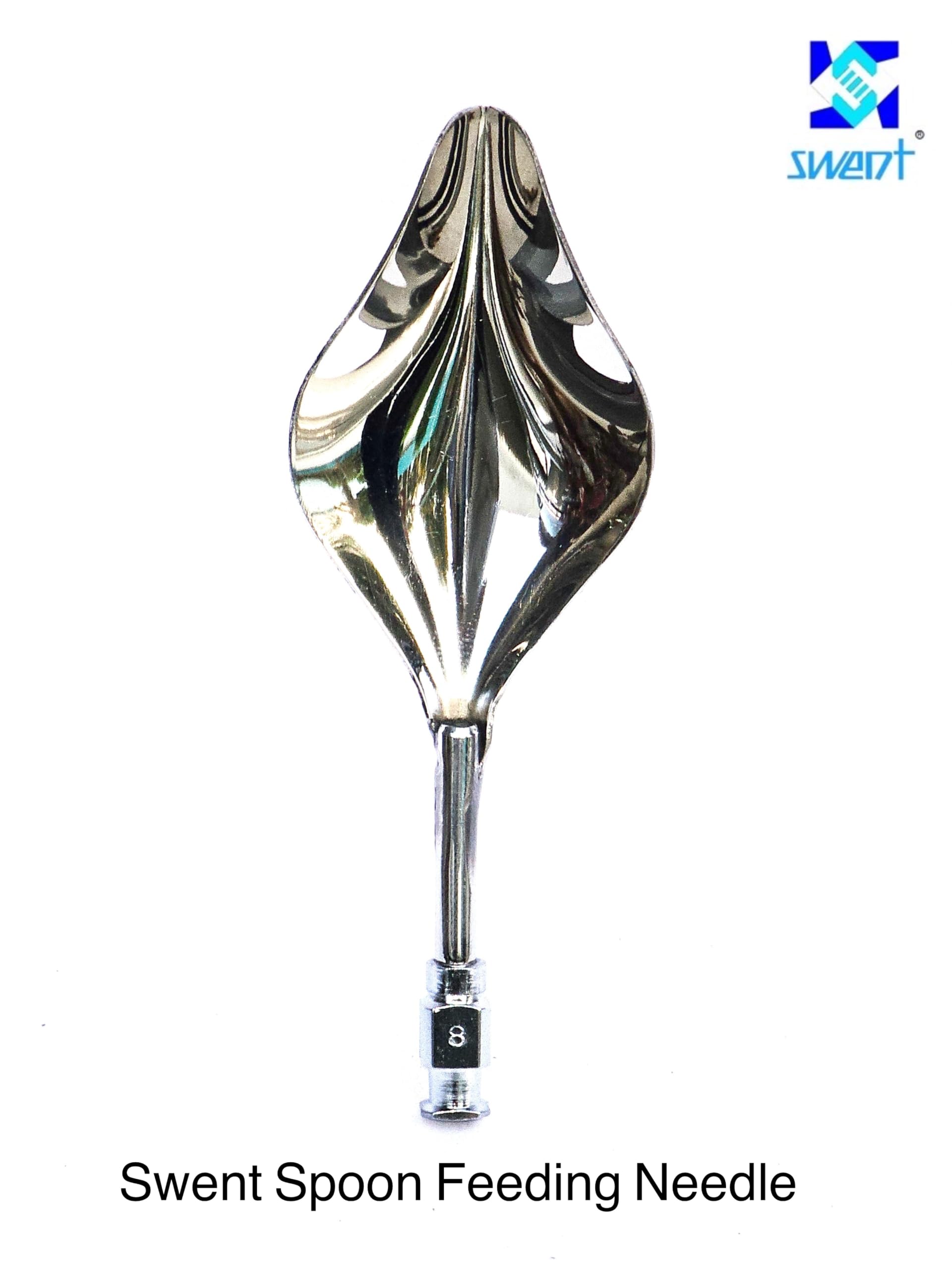 Swent Spoon Feeding Needle | Stainless Steel | for Veterinary Use (Pack of 3) 1