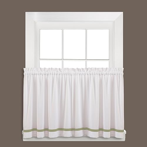 Miniatura 10 de SKL Home by Saturday Knight Ltd. Kate Swag Valance Par de cenefas, color gris pardo, 58 pulgadas x 28 pulgadas Gris