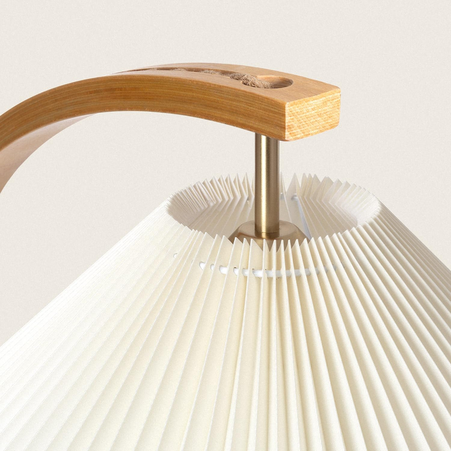 LEDKIA Stehlampe Holz Luanda Weiß