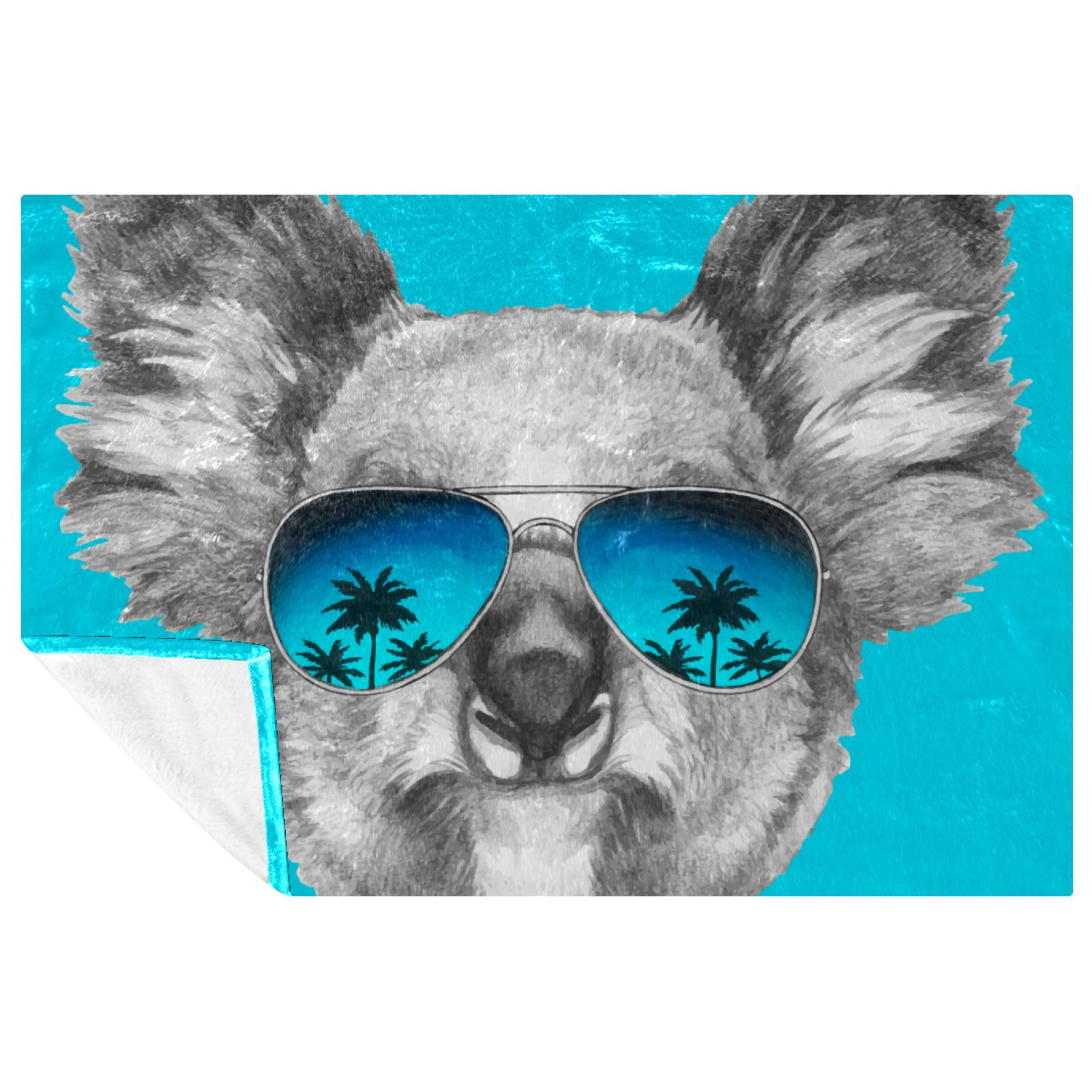 Couverture de voyage koala pour pique-nique et soirées d'été sur le canapé