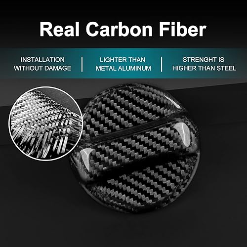 Miniatura 6 de AIRSPEED Cubierta universal de fibra de carbono para Toyota 4Runner Camry Corolla Tundra Tacoma Rav4 GR86 Yaris, negro