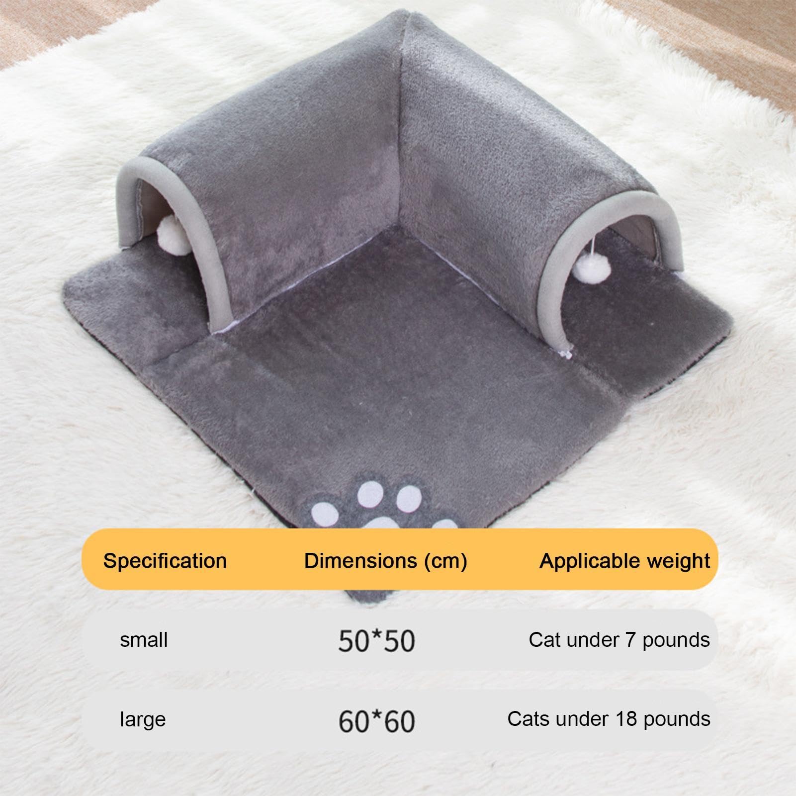 De Tube De Tunnel De Chat,Tunnel De Chat Et Jouet De Lit | de Grotte pour