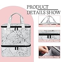 Vista 4 de Estuche organizador de esmalte de uñas - Capacidad para más de 42 botellas (15ml/0.5 fl oz) y 1 lámpara de uñas, estuche de transporte de esmalte