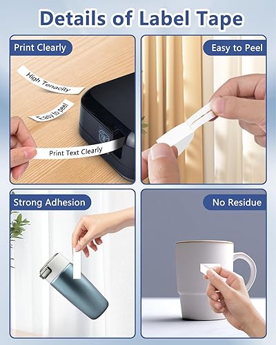 Miniatura 4 de Cruxer Cinta de etiquetas de repuesto blanca sobre negra de 0.94 pulgadas para Brother TZe-251 TZ 0.945 in 0.94 pulgadas, cinta laminada P-Touch