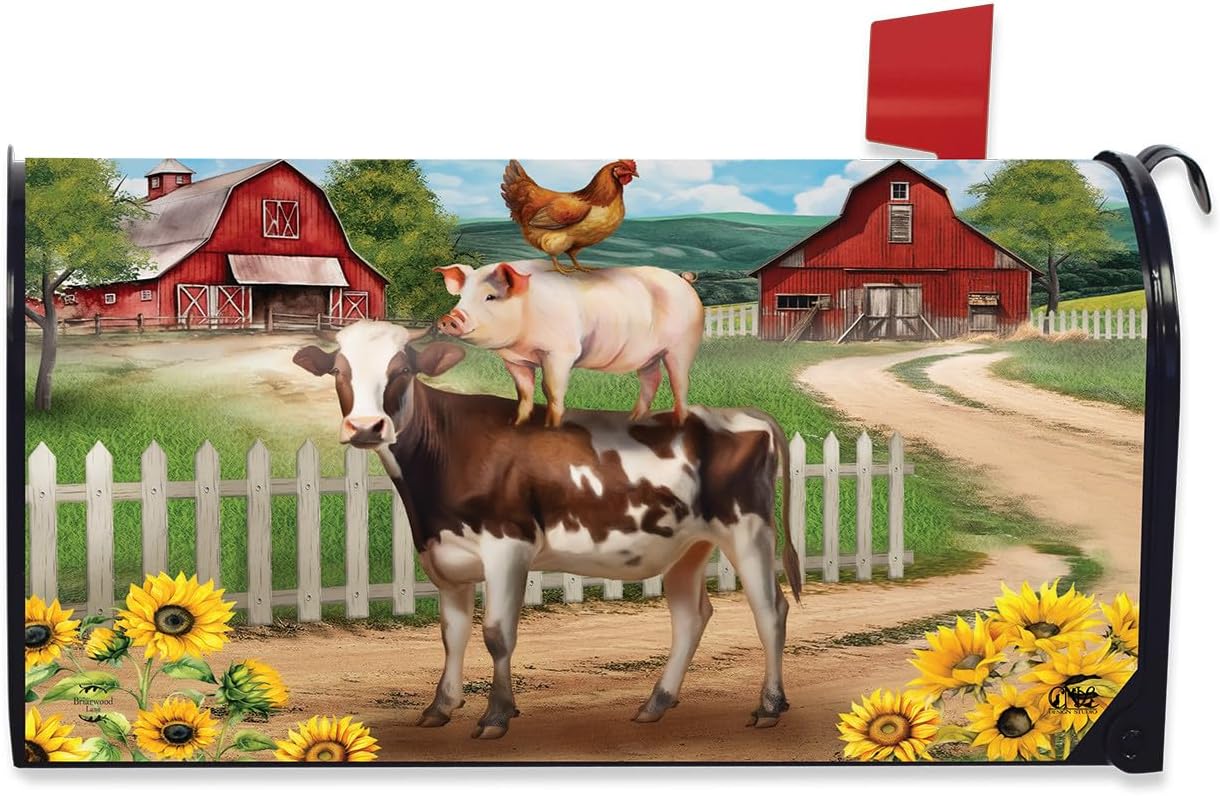 Briarwood Lane Farm Pups Mailbox Cover