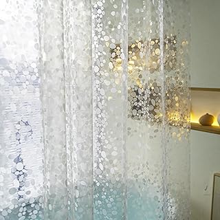 Shower Curtain Liner 75inches Long, EVA Waterproof Weighted Heavy Duty Bathroom Shower Liner with 3 Strong Magnets and 12 Rust Proof Grommets, Cobblestone, 72 X 75 inches