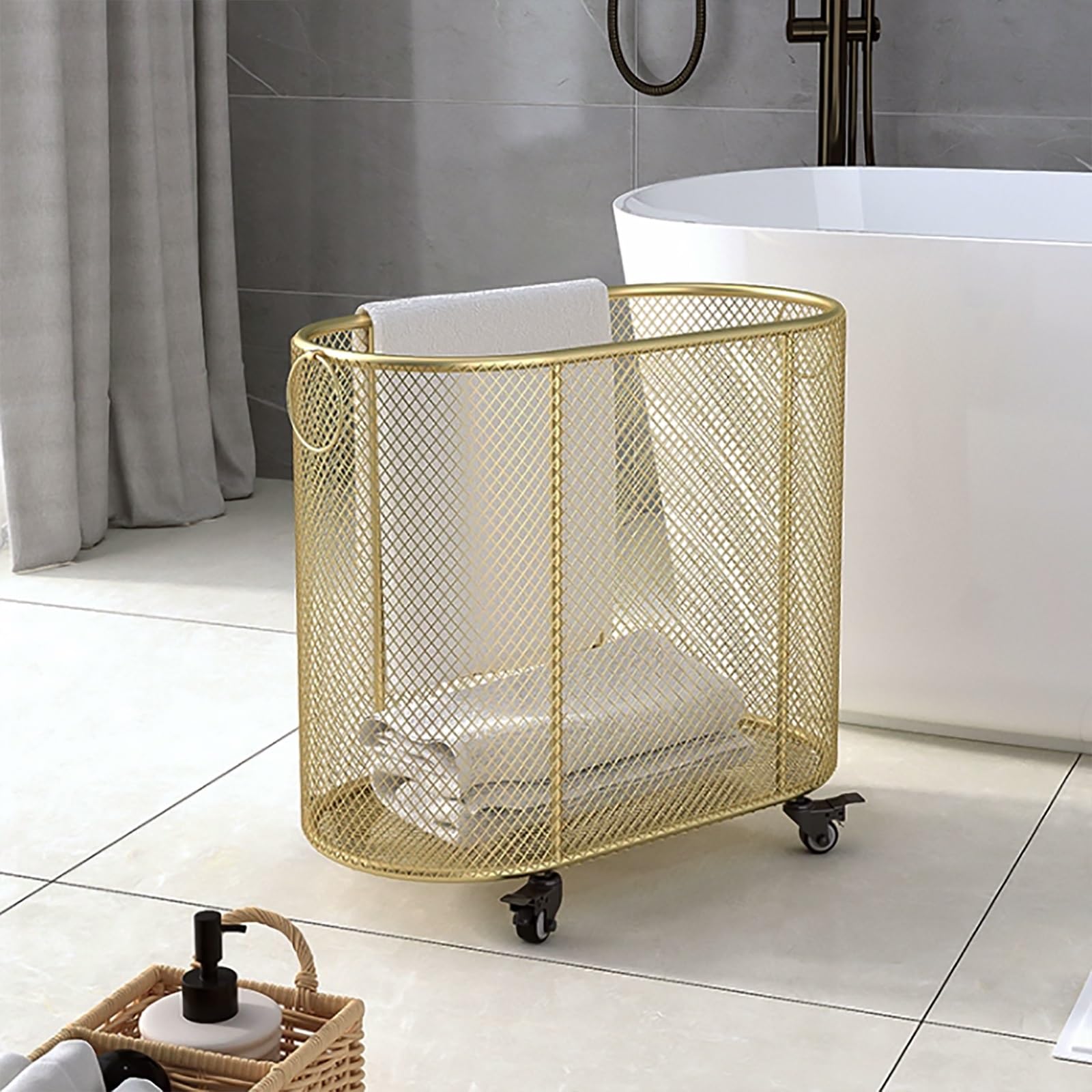 Chariot de rangement en métal pour en finir avec le désordre du linge