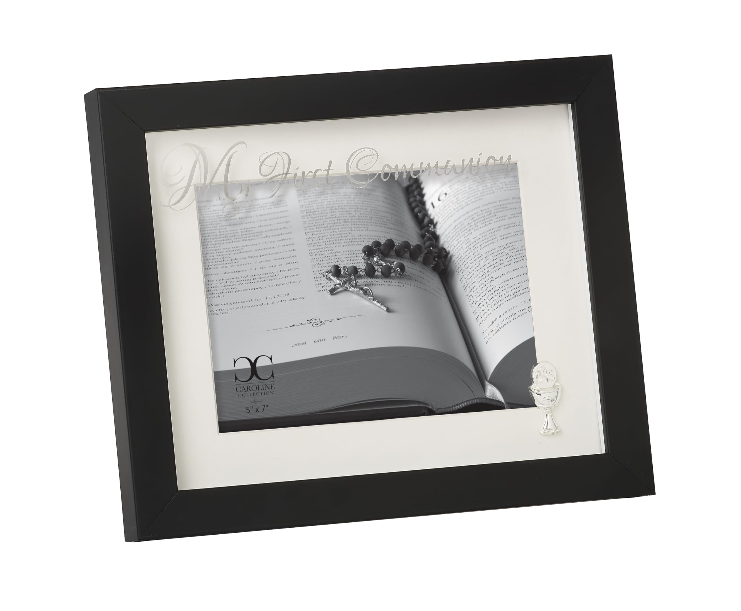Cadre première communion Roman 19893 noir 18x13 cm souvenir religieux