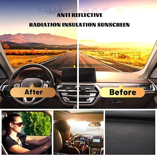 Miniatura 3 de Tapete antideslizante para tablero de instrumentos compatible con Kia Sorento 2004-2009 Protector solar (2004-2009)