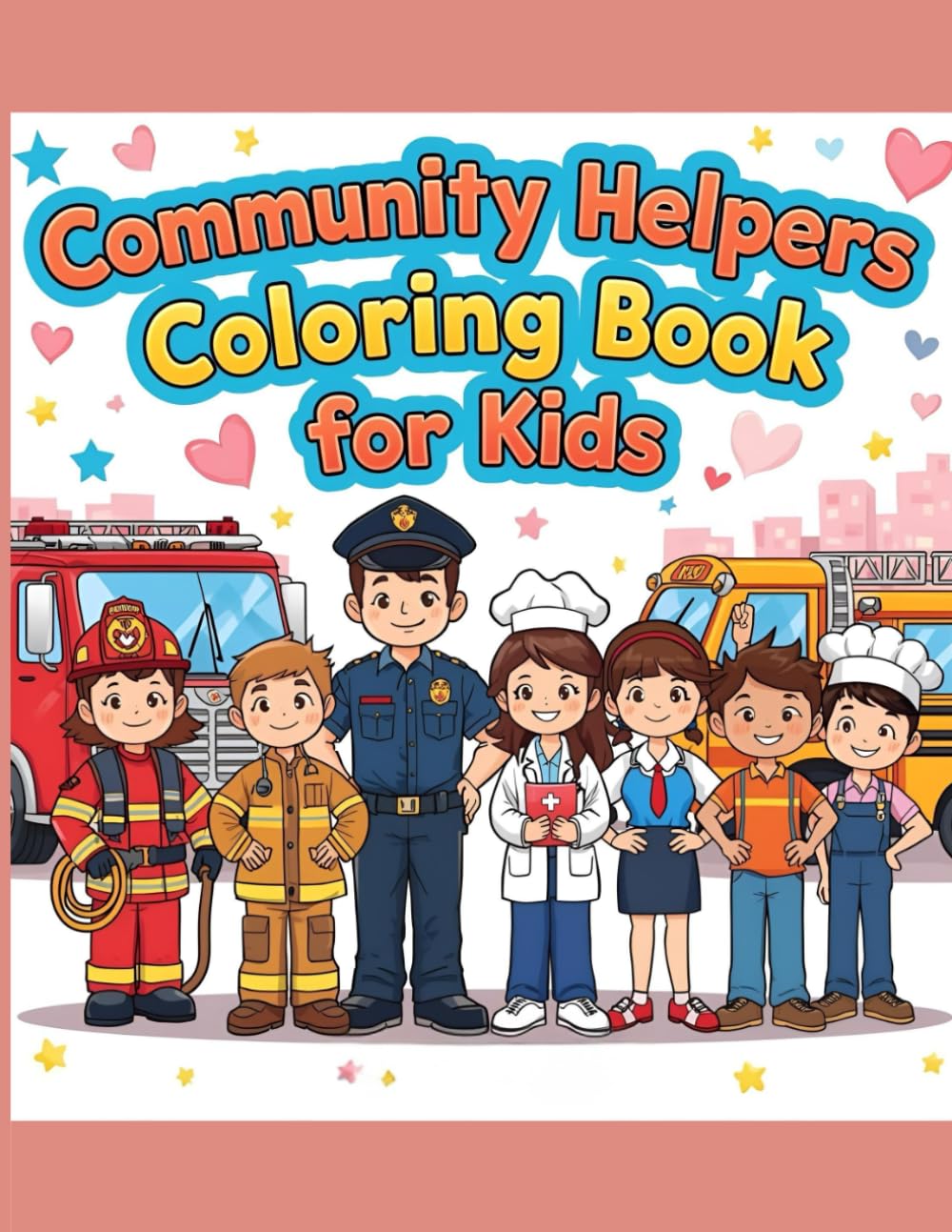 Community Helpers Coloring Book for Kids