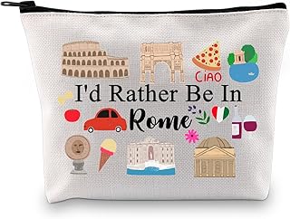 Rome Travel Gift Rome Makeup Bag Rome Journey Cosmetic Bag Rome Trip Souvenir Gift Rome lover gift Rome camping gift (Rome MB)