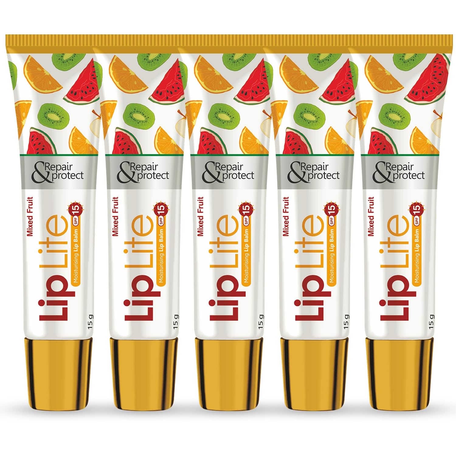 Leeford Lip Lite Moisturizing Lip Balm – Pack of 5 (15g Each) | Mixed Fruit Flavour | With SPF 15 for Sun Protection | Nourishes Dry & Chapped Lips | Non-Greasy, Long-Lasting Lip Care-picture-30