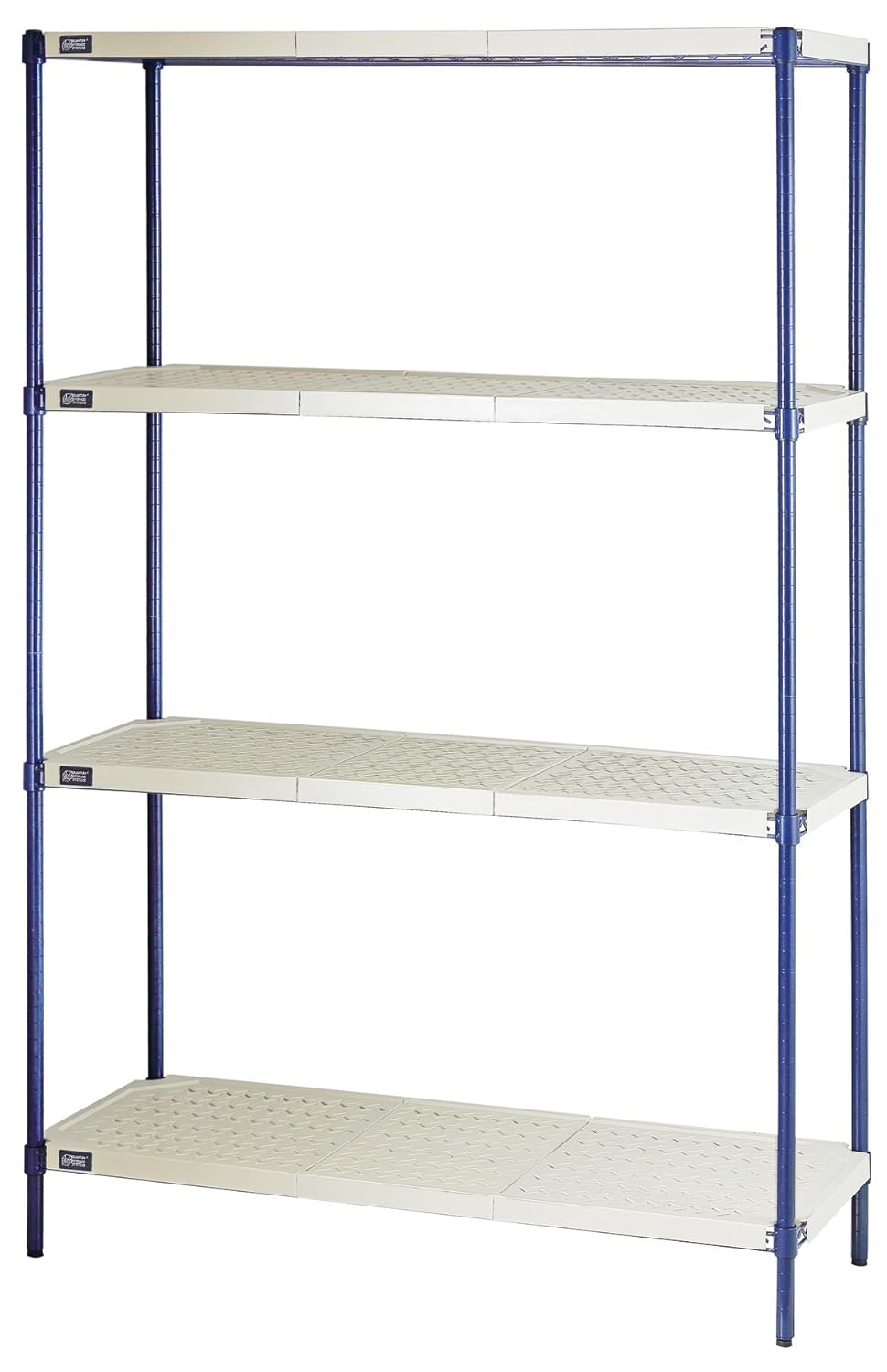 Quantum Storage 4Shelf Wire Plastic Mat Shelving Unit, 600 lb Load