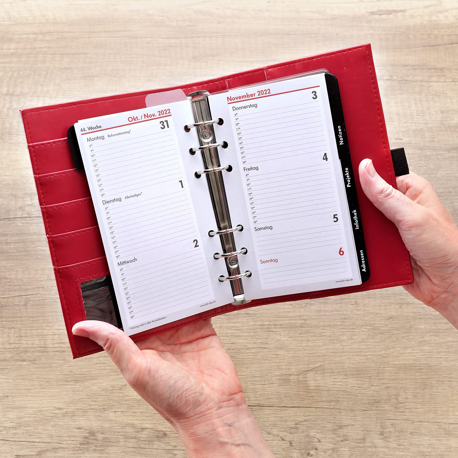 BSB Timeplaner A7 Nachtblau - Wochenkalender Mit Stoffoptik