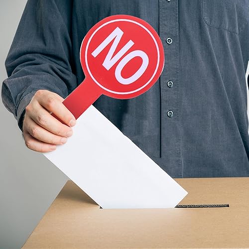 Vista 5 de No Paddle - 4 paletas de votación para el aula, sí o no, respuestas ES mini pizarras blancas para profesores, para profesores, suministros