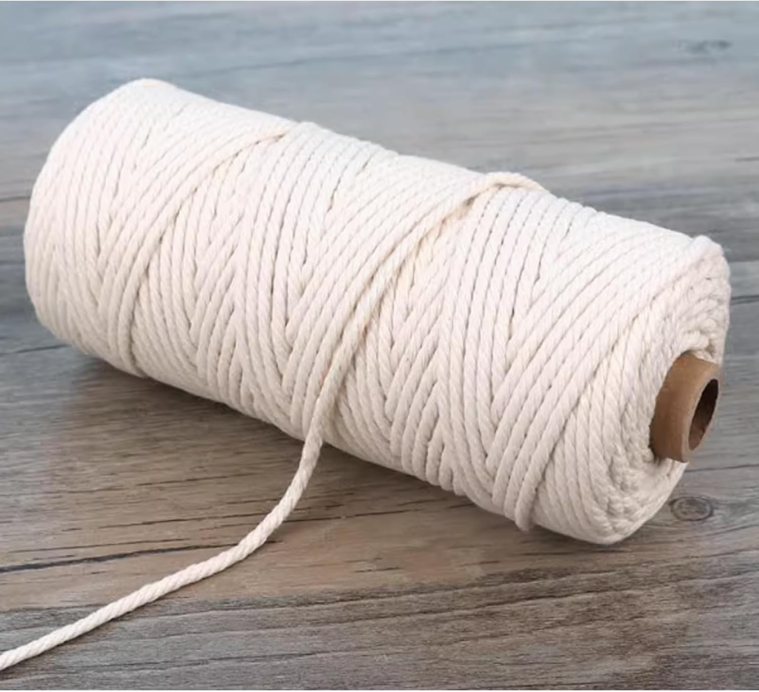 Butchers Twine 3Ply 328 Feet 1mm Natural White Cotton String for Tying Meat, Making Sausage, Trussing Turkey, Roasting, Cooking and Packing(Beige) LCS-C-0052