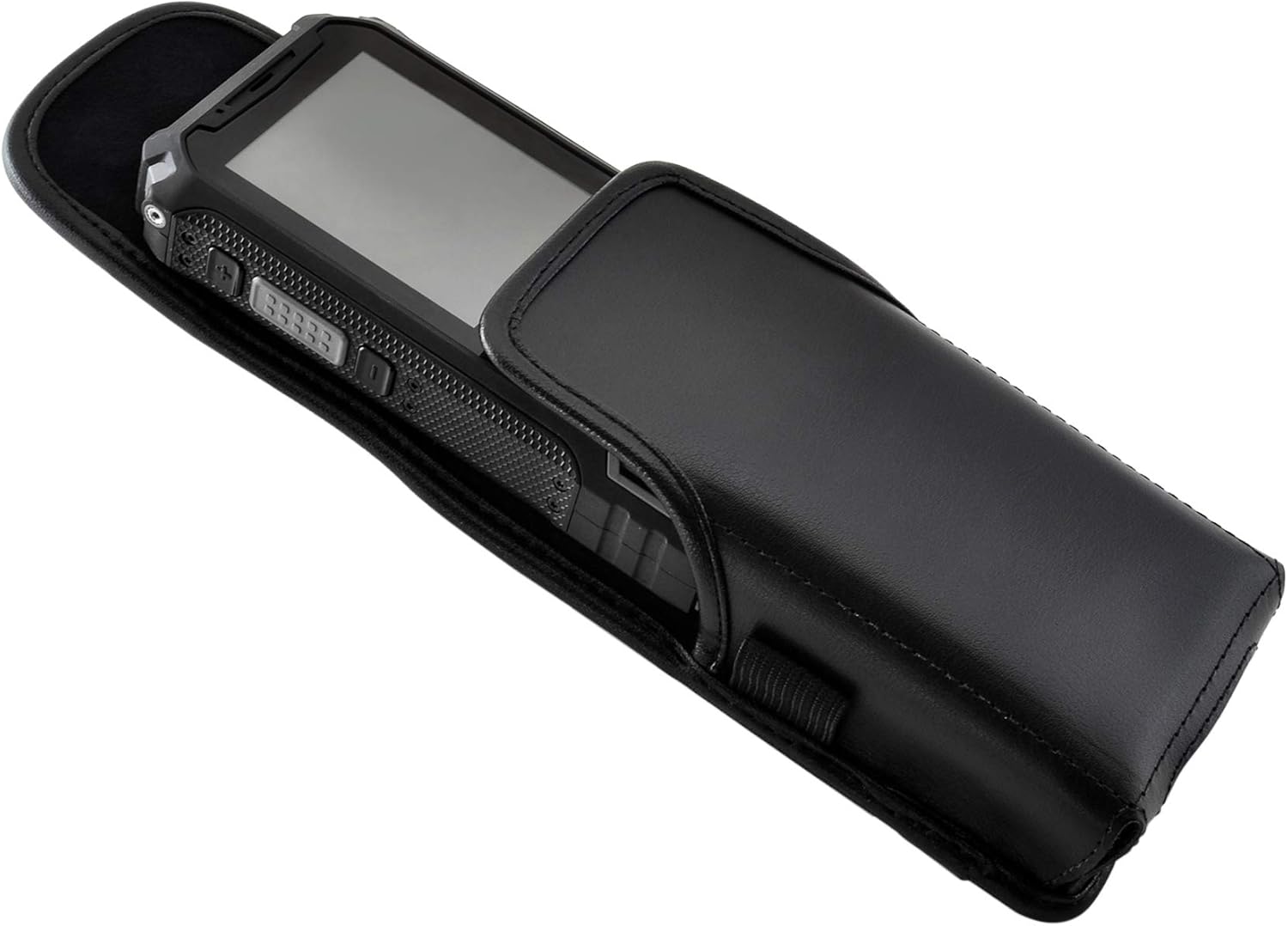 Turtleback Sonim XP5s Certified C1D2 is Non-Incendive Holster Pouch, Vertical Black Leather with Belt Loop & Magnetic Closure for Sonim XP5s C1D2 is Phone,