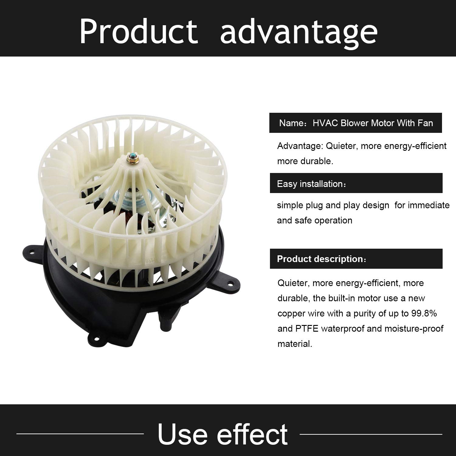 HVAC Blower Motor & Wheel for 1999 for Mercedes-Benz CLK320