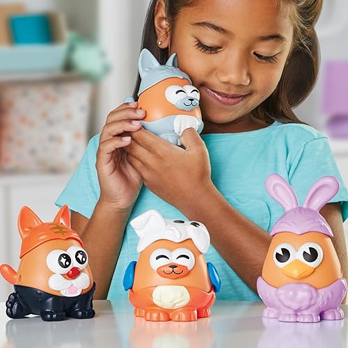 Miniatura 4 de POTATO HEAD Pet-Tato Tots, conjunto temático de mascotas con 31 partes y piezas más estuche de transporte con ruedas, juguetes para niños pequeños