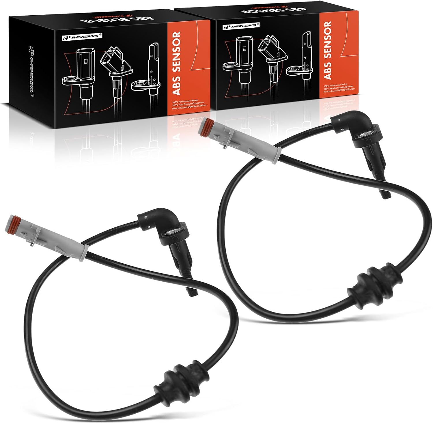 A-Premium 2-PC Set Front Side ABS Wheel Speed Sensor Compatible with Buick, Cadillac, Saab Models - Regal 2012-2017, LaCrosse 2010-2016, XTS 2013-2017/2019, ELR 2014-2016, 9-5 2010-2011