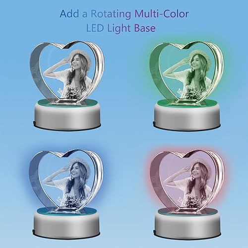 Miniatura 4 de HAN'S LASER Foto de cristal 3D, regalo personalizado con tu propia foto, regalo único para el día de la madre, regalo de cumpleaños para mujeres,