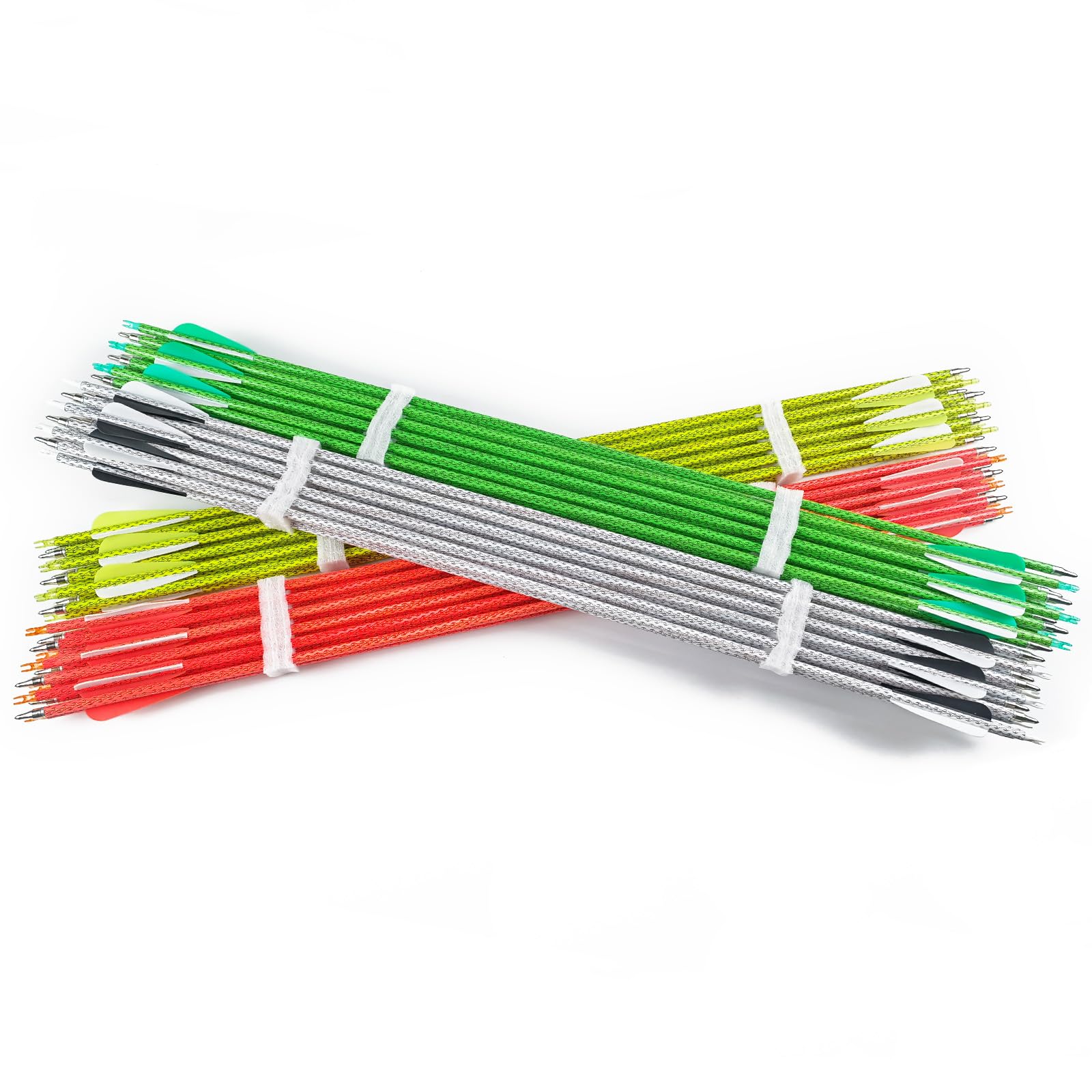 30-Zoll-Carbonpfeile – Trainings- und Jagdpfeile mit austauschbaren Spitzen für Compound- & Recurvebögen (12er-Pack)