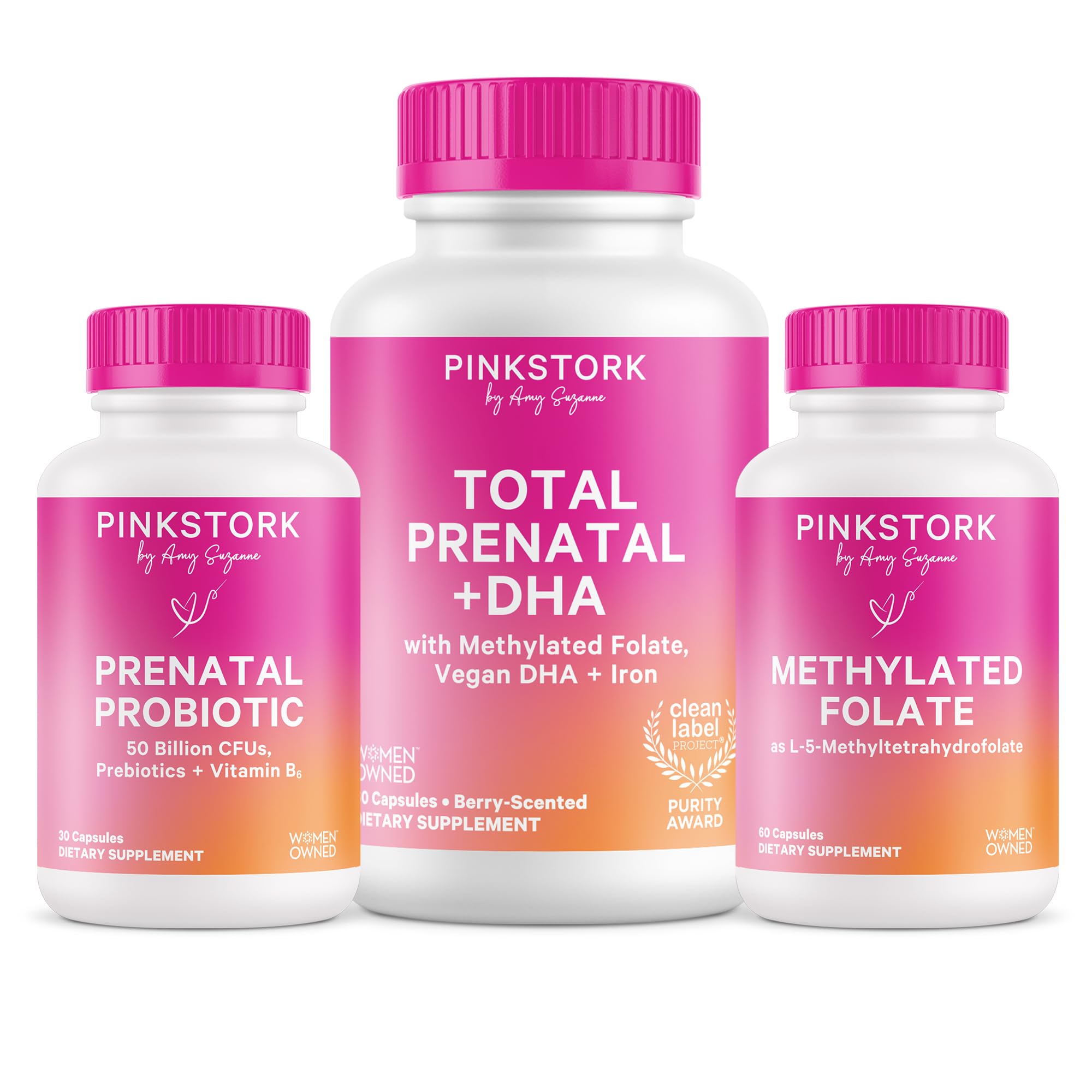 Total Prenatal, Probiotic & Methyl Folate – Pregnancy Wellness Bundle