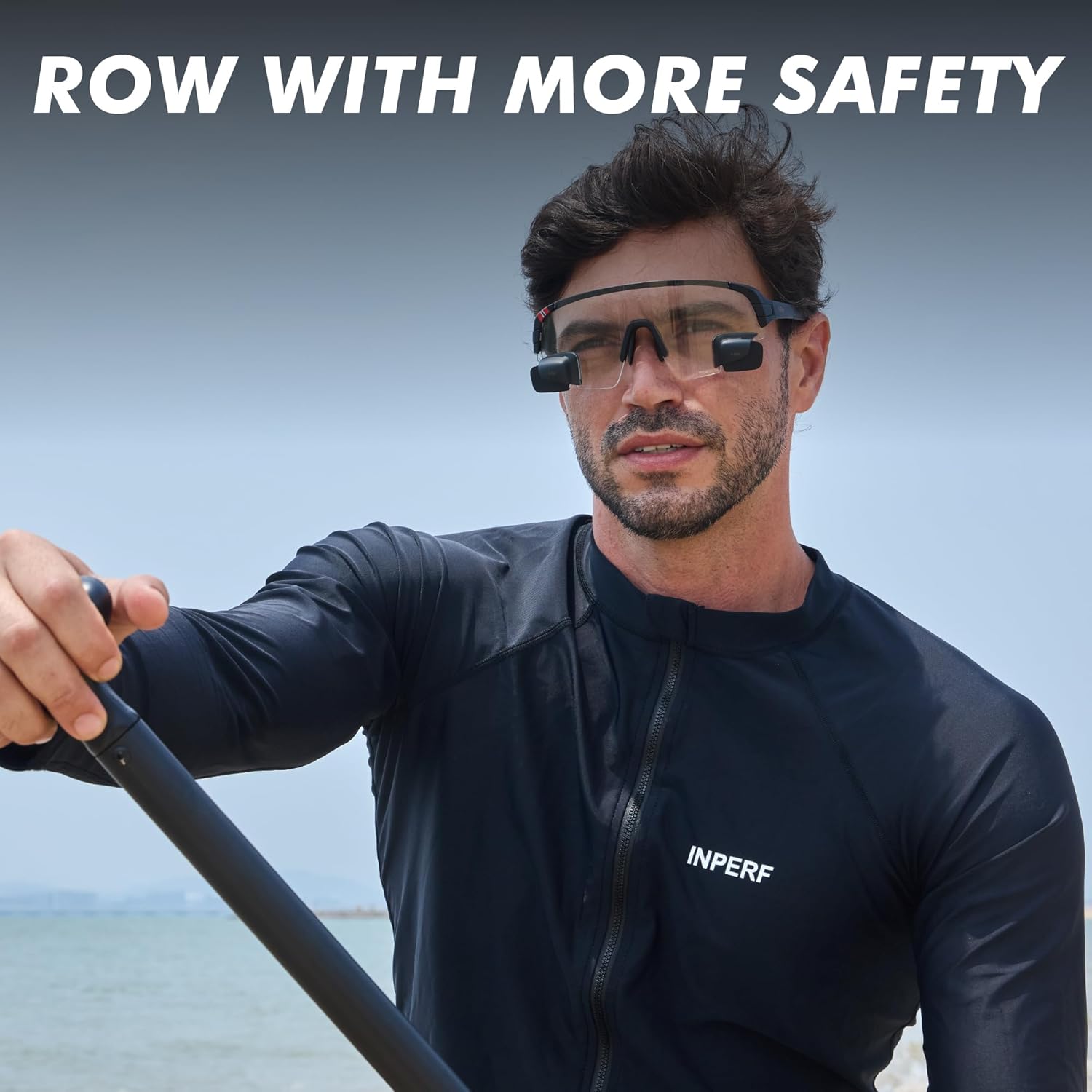 TriEye Sports Sunglasses with Rearview Mirror – Men & Women Polarized Sunglasses Rowing & Cycling Glasses – UV400 Protection