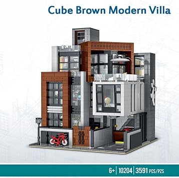 Modular House Building Set, Modern Villa City Street View Architecture Model Building Set, Building Toy Gift, Compatible with Lego, 3591 Pieces, 27 x 26.4 x 31.9 cm 10.6 x 10.4 x 12.6 inches