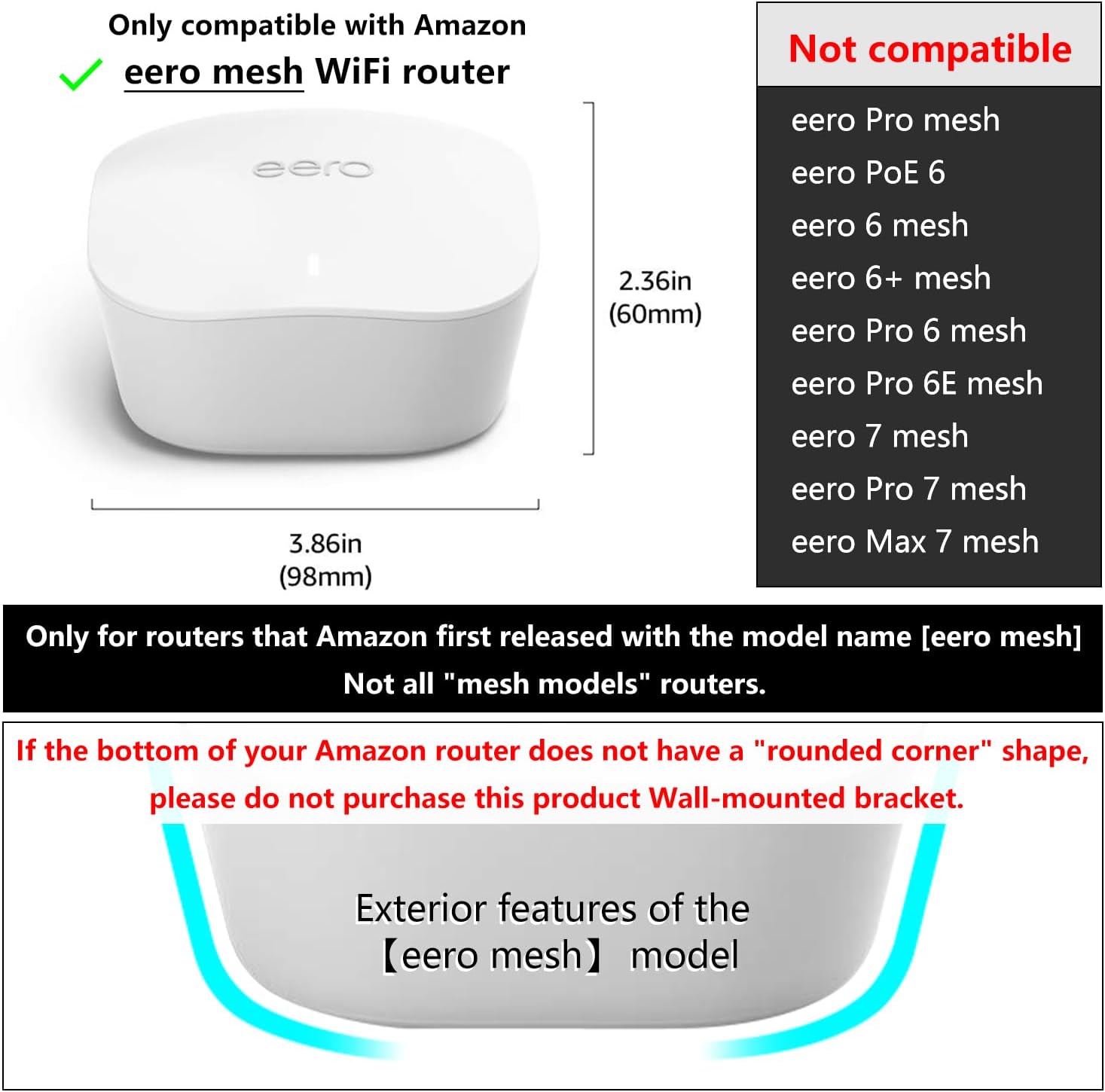 for Amazon eero mesh WiFi Router Wall Mount Bracket with Cable Storage Function. Stable and Easy to Install Wall Mount Outlet Holder Compatible with eero mesh WiFi Router (3)