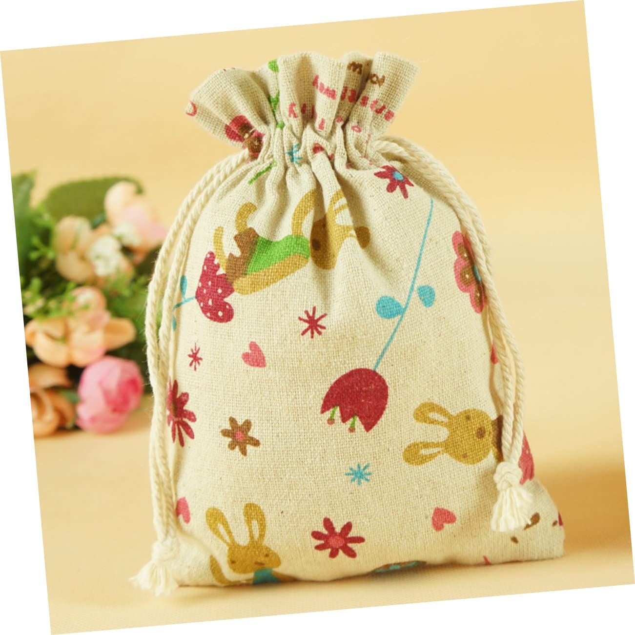 GLEAVI 40 Pz Coulisse Sacco Regalo Di Iuta Sacchetti Regalo Floreali Borsa Di Sacchi Di Juta Sacchetti o Di Juta Borsa Per Gioielli in Sacco Di Iuta Biancheria Tela