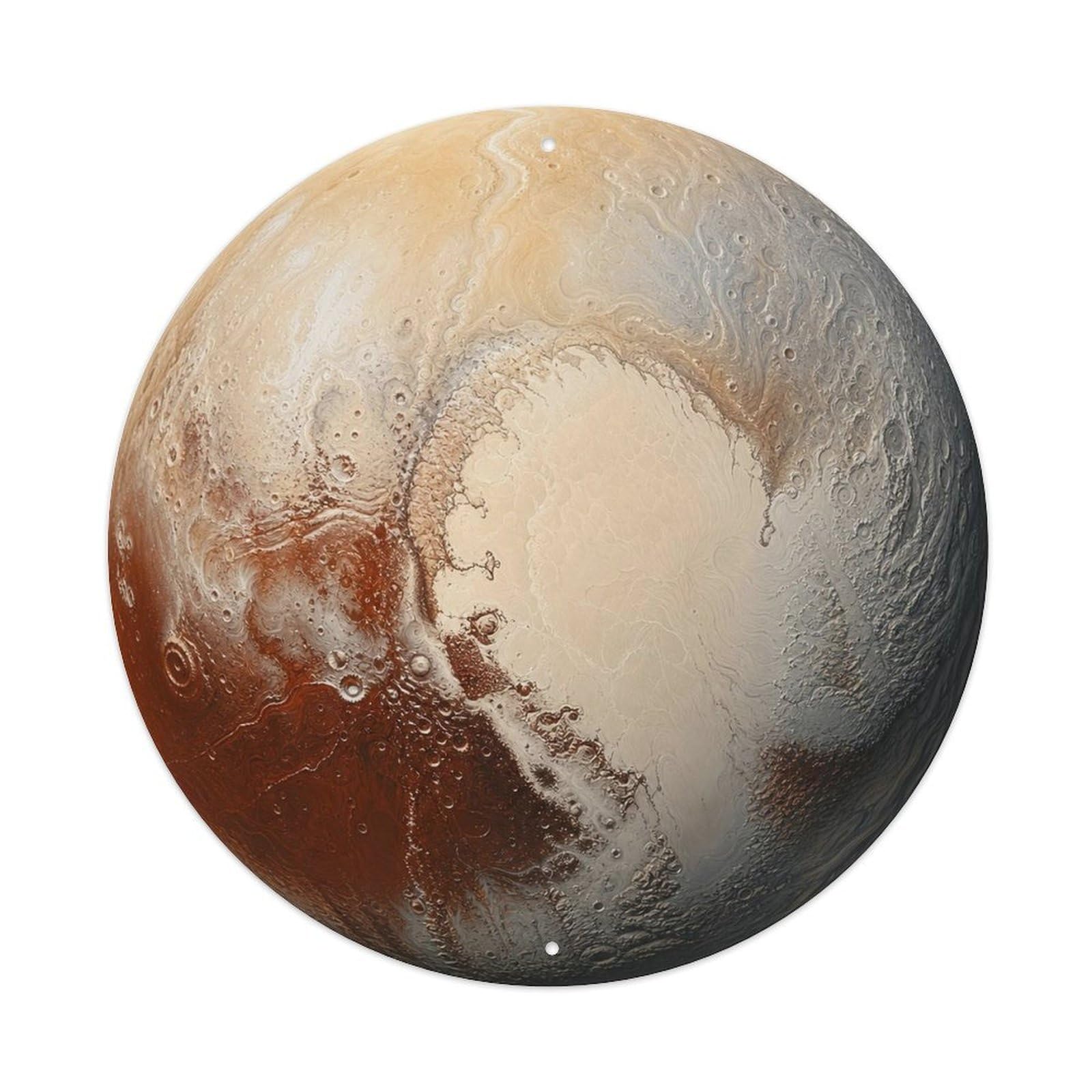 Space Age Pluto Dwarf Planet Celestial Astral Metal Tin Sign