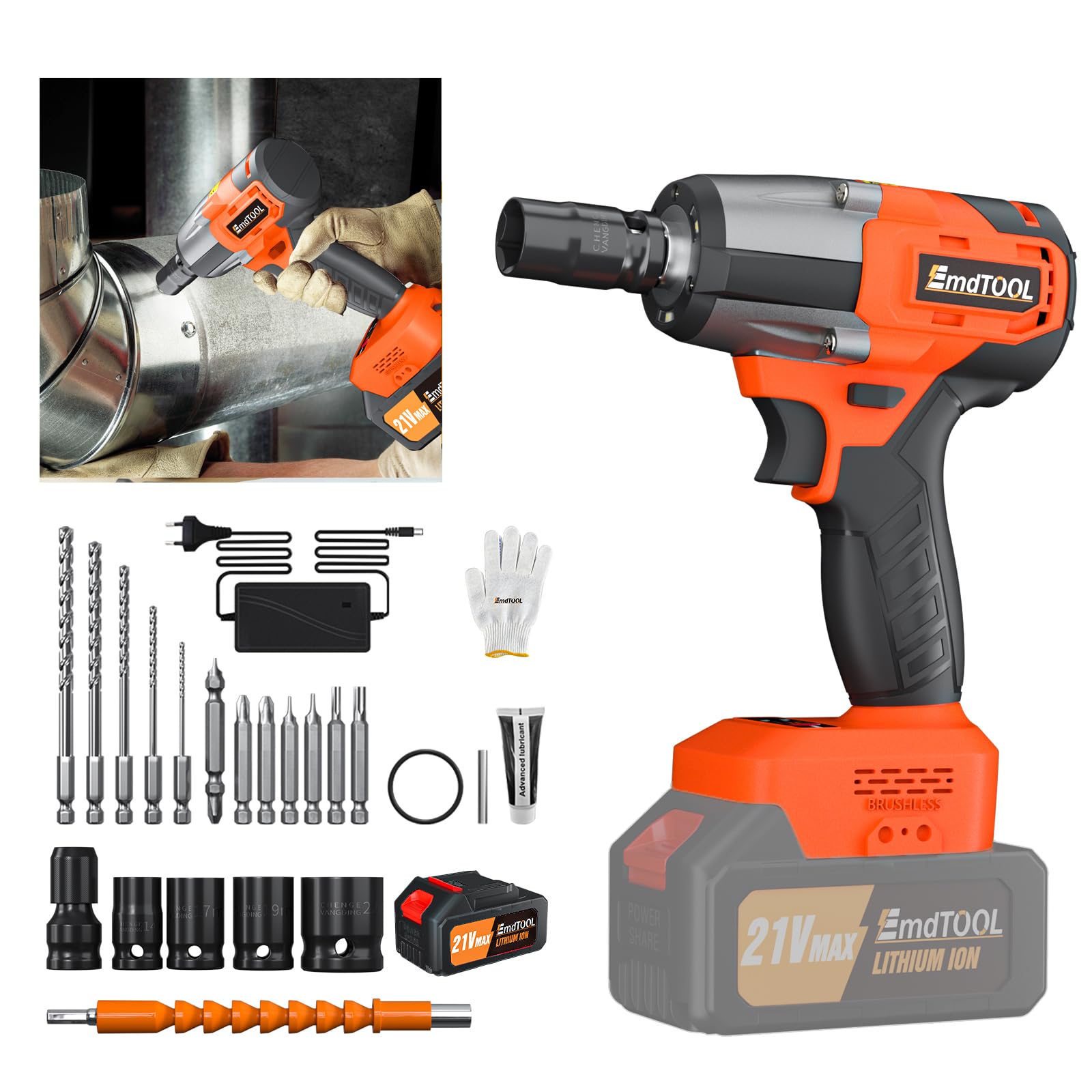 Boulonneuse à percussion DayPlus 21V pour changer vos pneus au garage