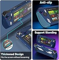 Vista 5 de Funda protectora para Rog Ally Stand, protector de accesorios de silicona, cubierta suave con 2 pares de tapas de agarre para el pulgar, soporte