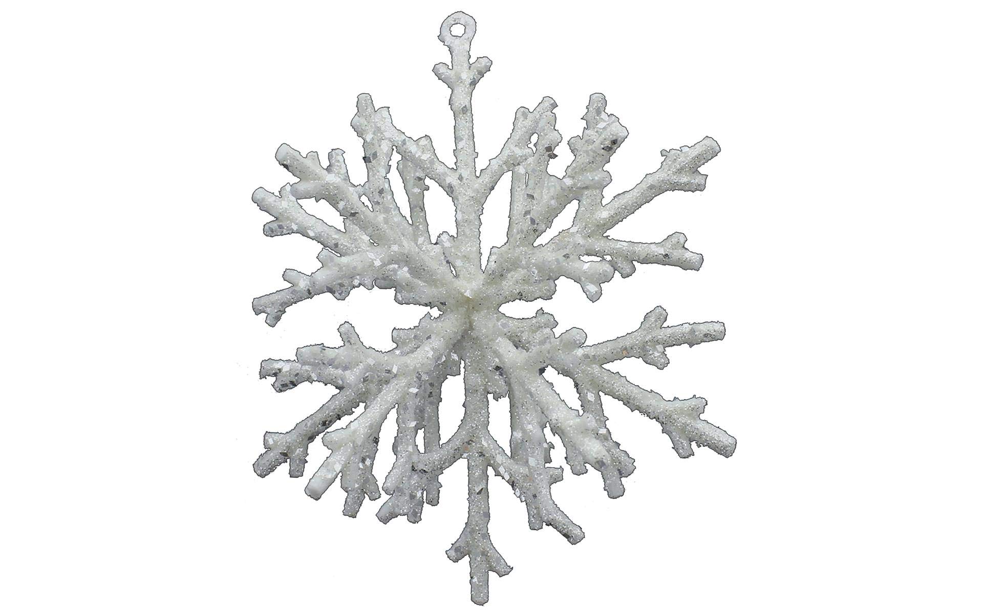 SPC Plastic Snowflake 7.5" White